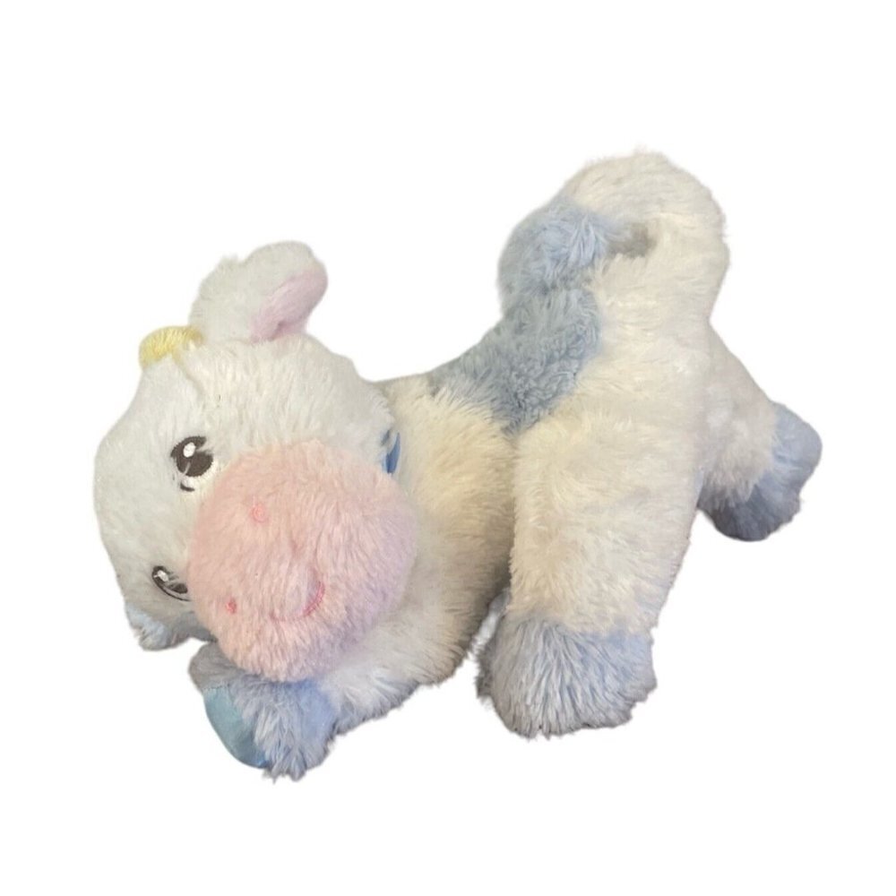 Garanimals Lovey Security Plush Cow Pink White Blue Bow Yellow